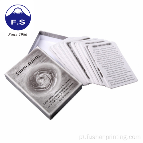 Impressão personalizada por atacado de papelão de flashcards educacionais